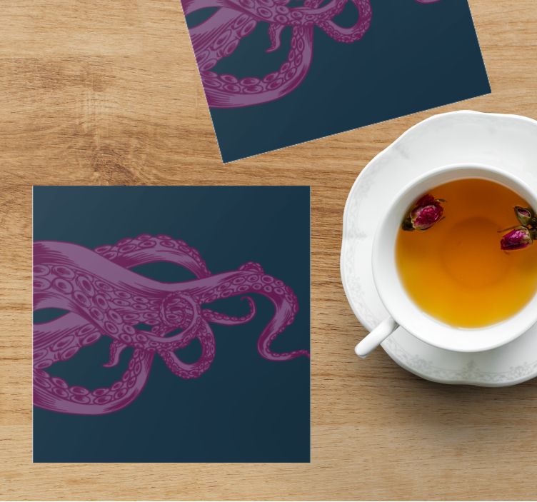 Dessous de verre geek illustration d'octopus complexe - TenStickers