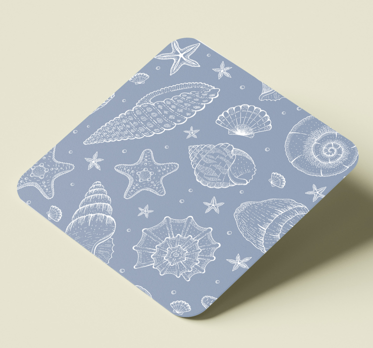 Dessous de verre geek motif coquillages et étoiles - TenStickers