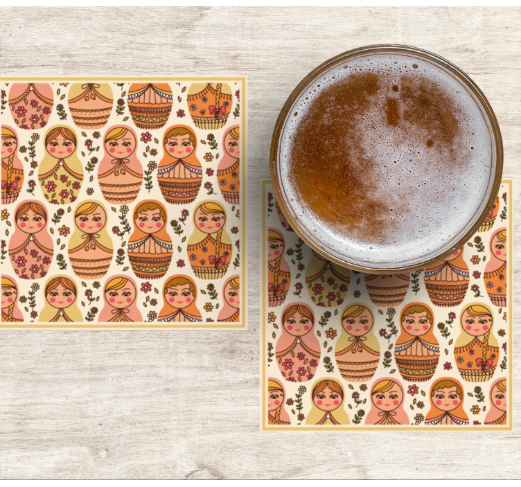 Dessous de verre geek motif de poupées russes colorées - TenStickers