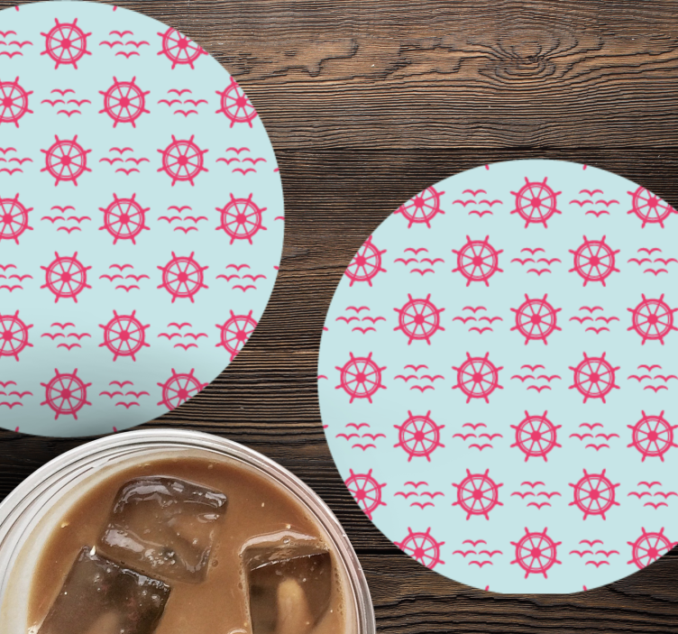 Dessous de verre geek motif de roue nautique - TenStickers