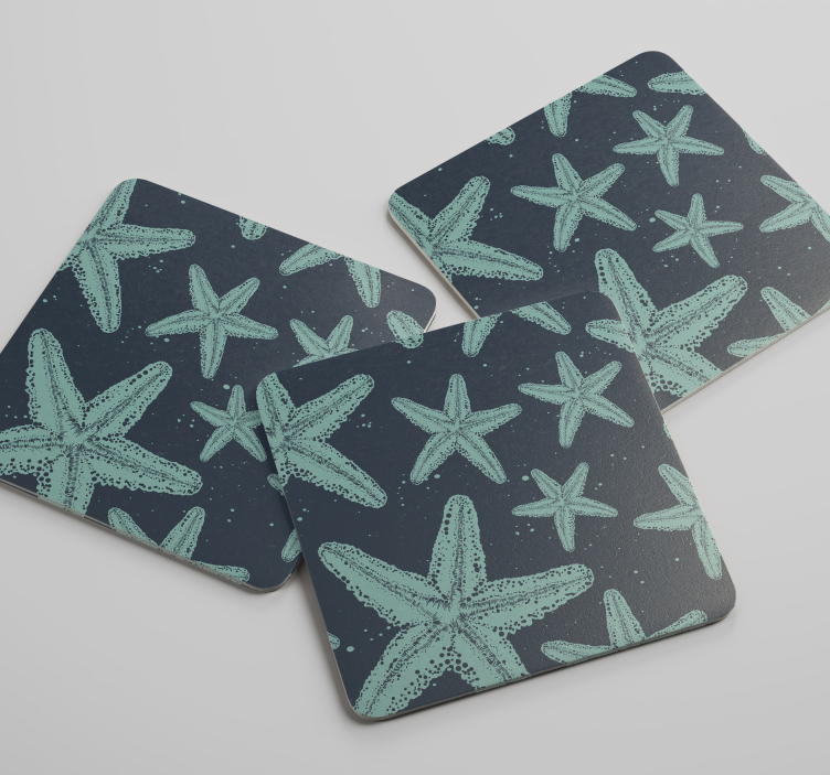 Dessous de verre geek motif étoile de mer - TenStickers