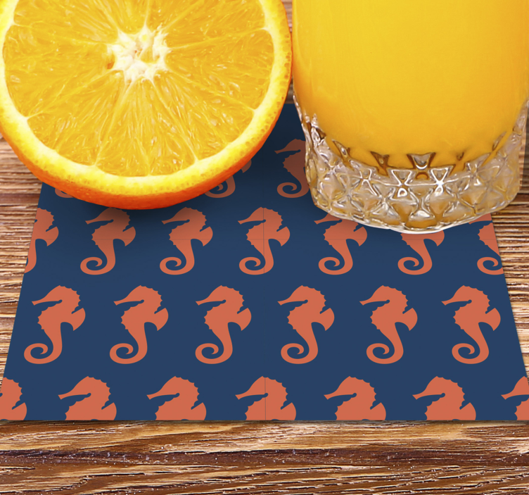 Dessous de verre geek motif hippocampe - TenStickers