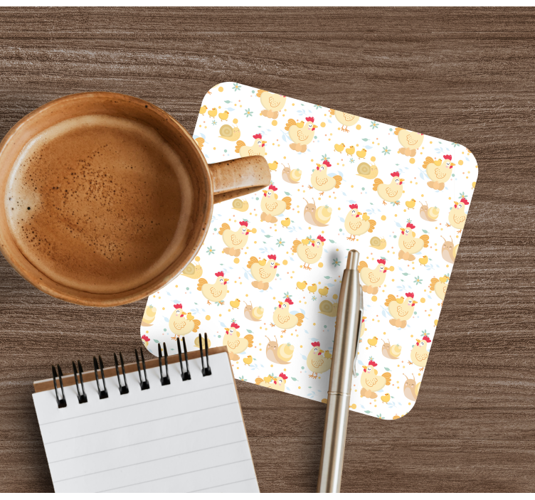 Dessous de verre geek motif poules ludiques - TenStickers