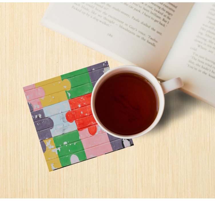 Dessous de verre geek motif puzzle coloré - TenStickers