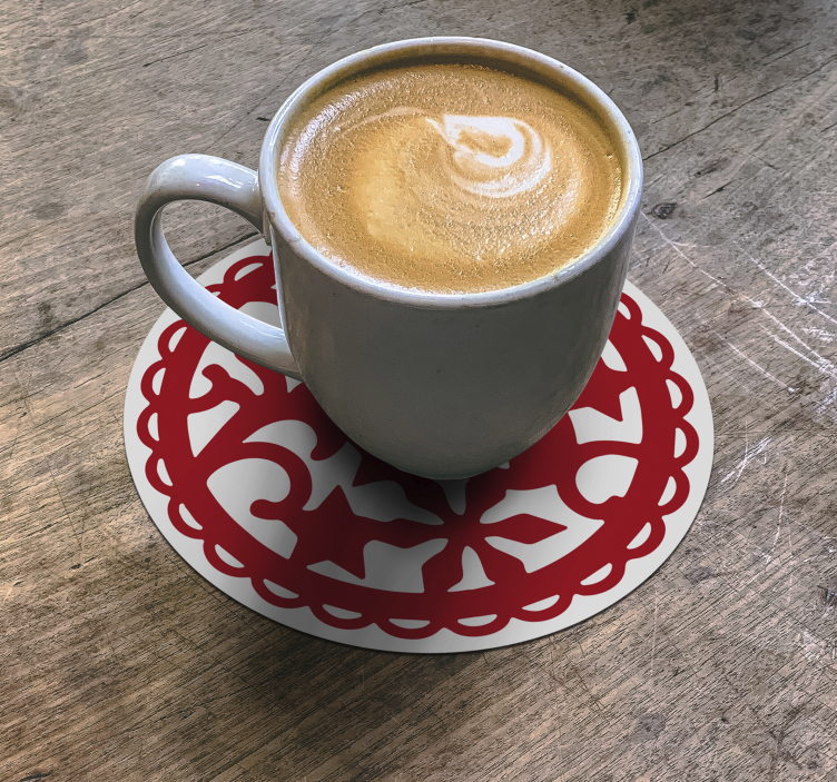 Dessous de verre geek motif rouge complexe - TenStickers