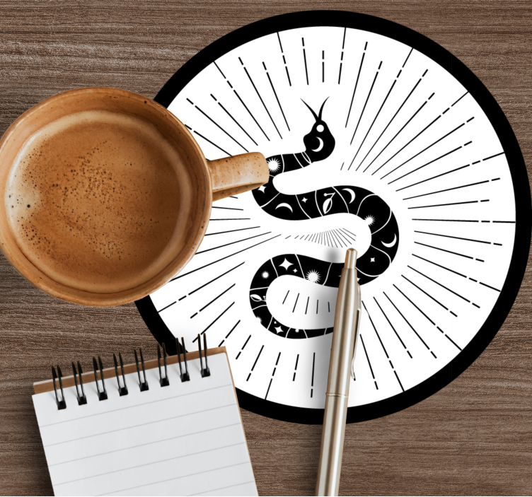 Dessous de verre geek motif serpent abstrait - TenStickers