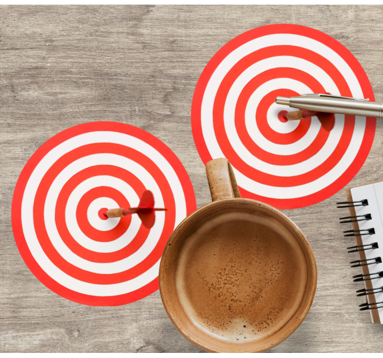 Dessous de verre geek motif spirale de cible - TenStickers