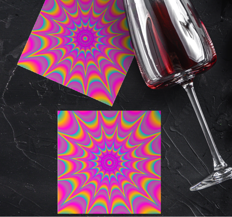 Dessous de verre geek motif spirale vibrant - TenStickers