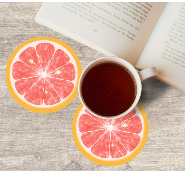 Dessous de verre geek motif tranche d'agrumes - TenStickers