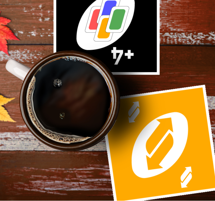 Dessous de verre geek motifs de cartes colorées - TenStickers