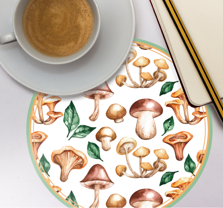Dessous de verre geek motifs de champignons - TenStickers