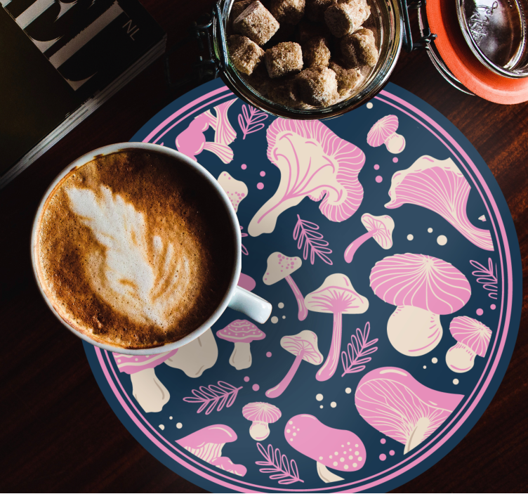 Dessous de verre geek motifs de champignons fantaisistes - TenStickers