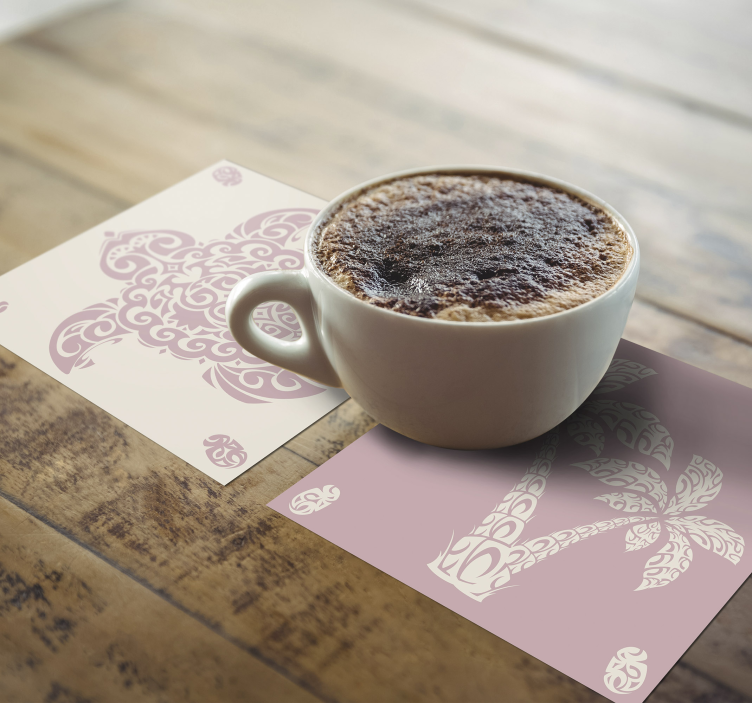 Dessous de verre geek motifs de feuilles de palmier élégants - TenStickers