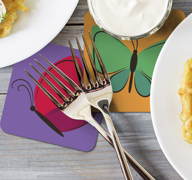 Dessous de verre geek motifs de papillons colorés - TenStickers