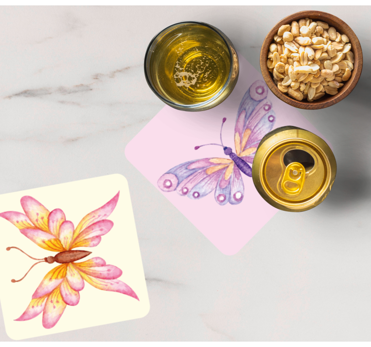 Dessous de verre geek motifs de papillons vibrants - TenStickers