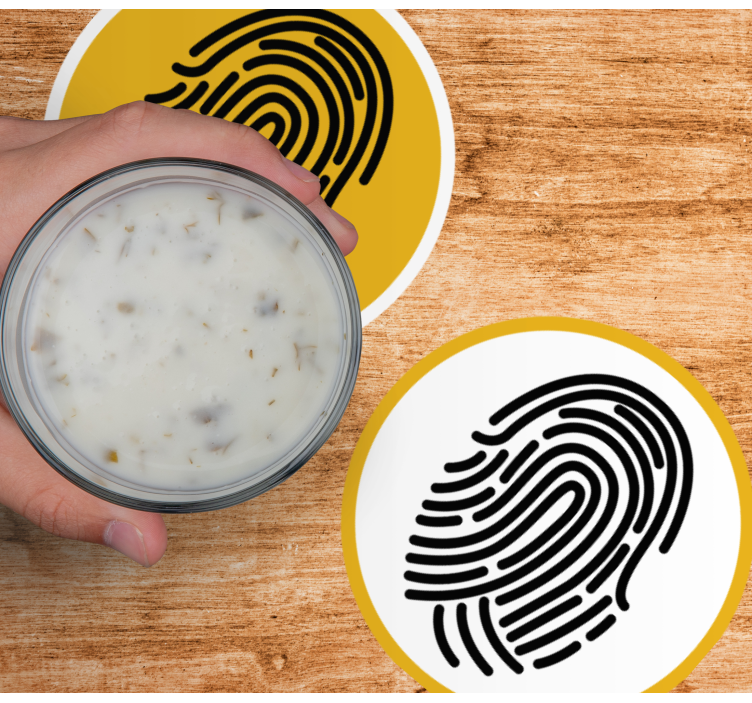 Dessous de verre geek motifs d'empreintes uniques - TenStickers