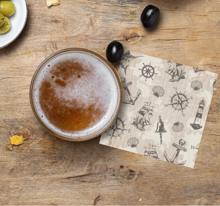 Dessous de verre geek motifs marins - TenStickers