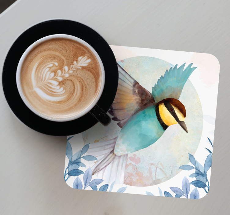 Dessous de verre geek oiseau volant coloré - TenStickers