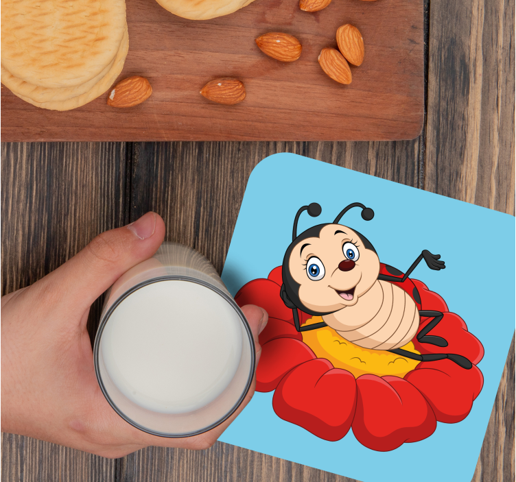 Dessous de verre geek personnage insecte joyeux - TenStickers