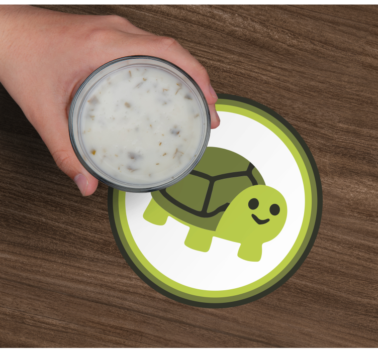 Dessous de verre geek tortue souriante graphique - TenStickers