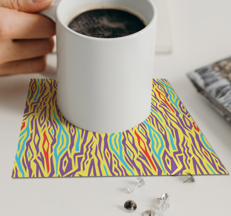 Dessous de verre lignes abstraites vibrantes - TenStickers