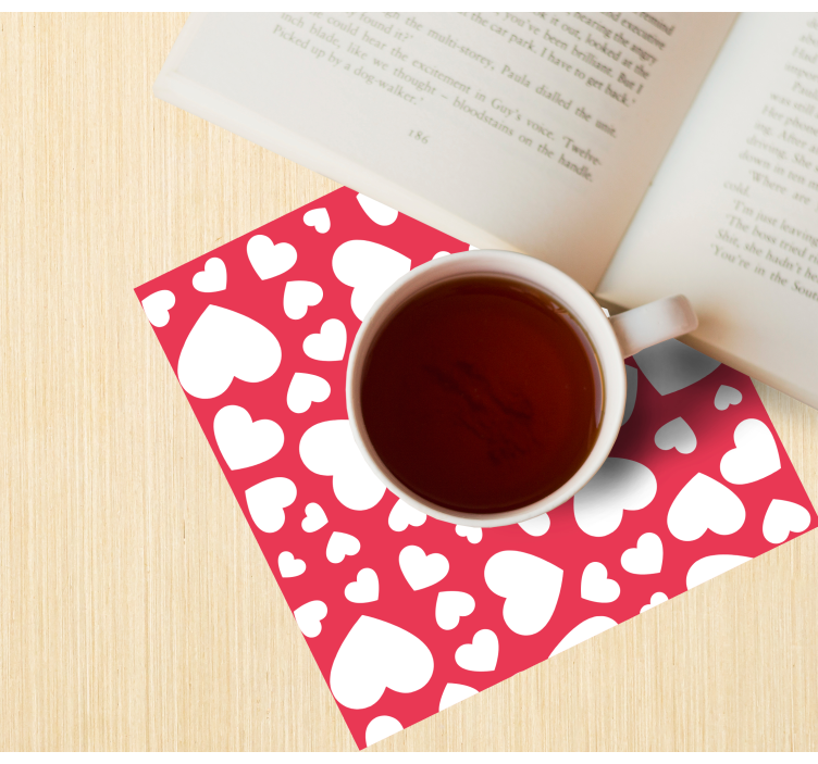 Dessous de verre mariage motif cœur - TenStickers