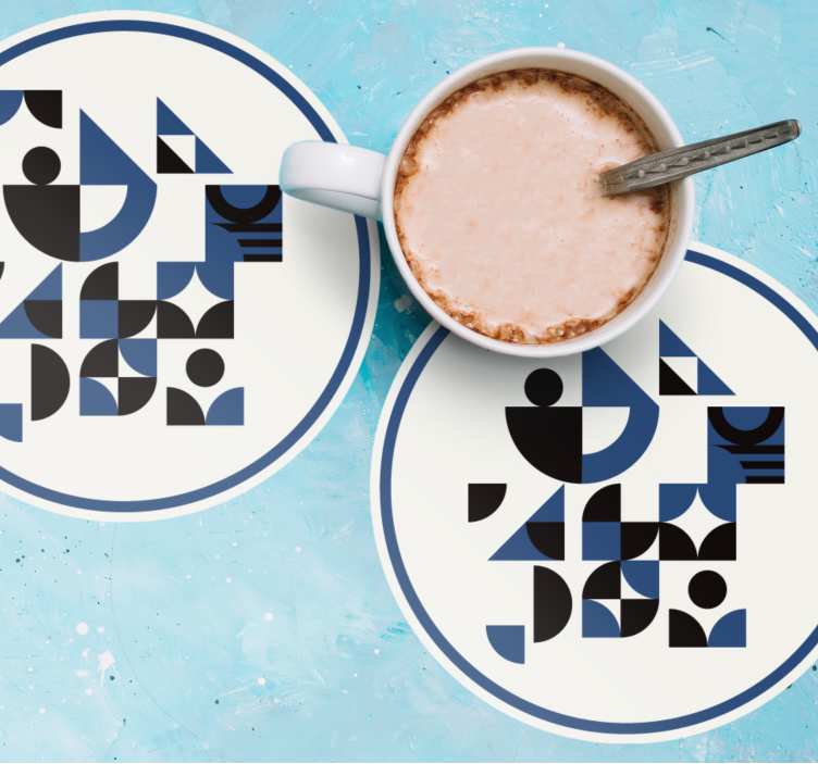 Dessous de verre moderne agencement de formes géométriques - TenStickers