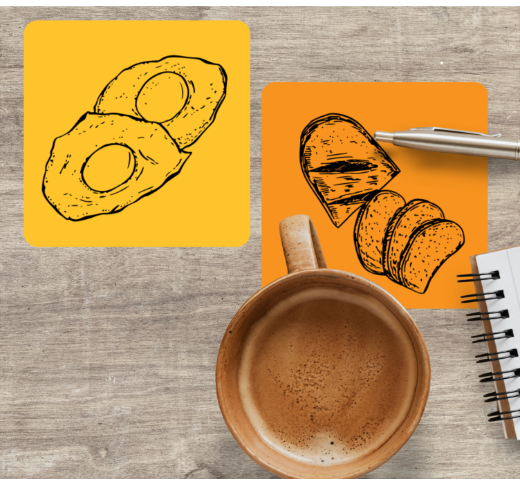 Dessous de verre moderne avocat tranché et pain - TenStickers