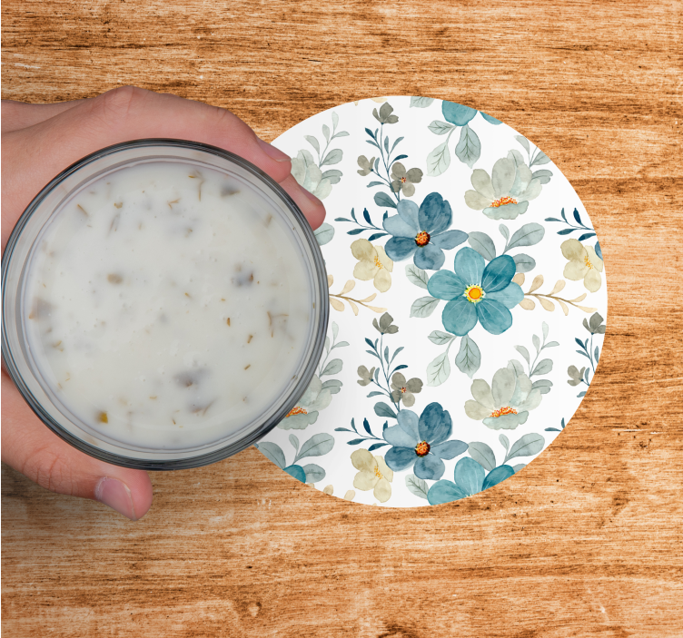 Dessous de verre moderne finition texturée botanique - TenStickers