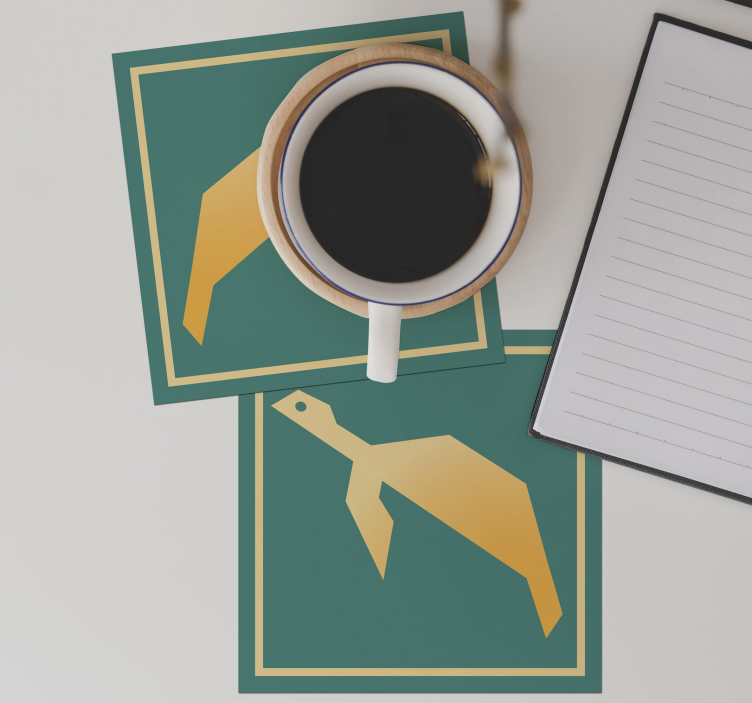 Dessous de verre moderne formes animales géométriques - TenStickers