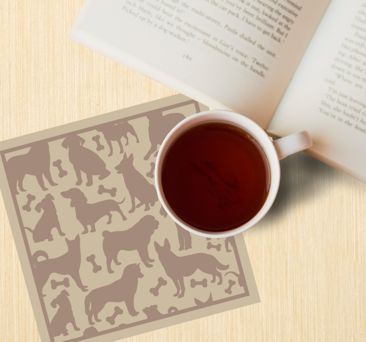 Dessous de verre moderne formes canines ludiques - TenStickers