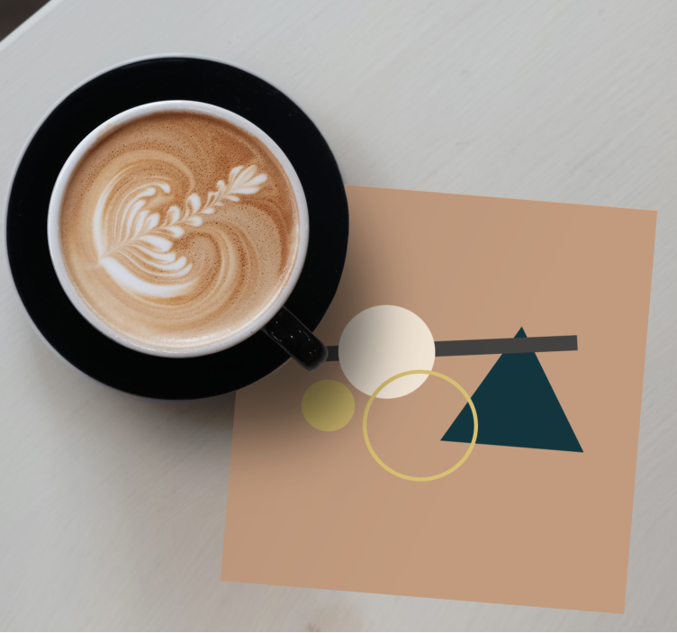 Dessous de verre moderne formes géométriques avec cercle - TenStickers