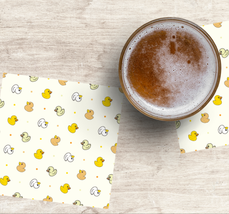 Dessous de verre moderne motif canard en caoutchouc charmant - TenStickers