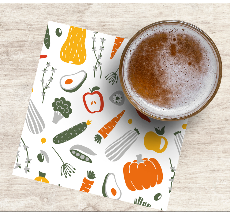 Dessous de verre moderne motif de légumes colorés - TenStickers