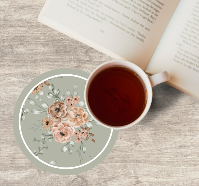 Dessous de verre moderne motif Élégance florale - TenStickers