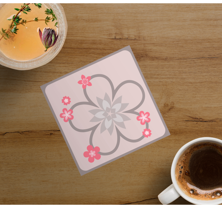 Dessous de verre moderne motif floral élégant - TenStickers