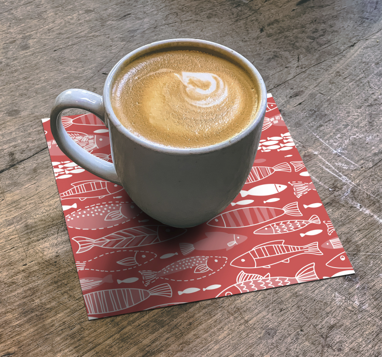 Dessous de verre moderne motif poisson - TenStickers