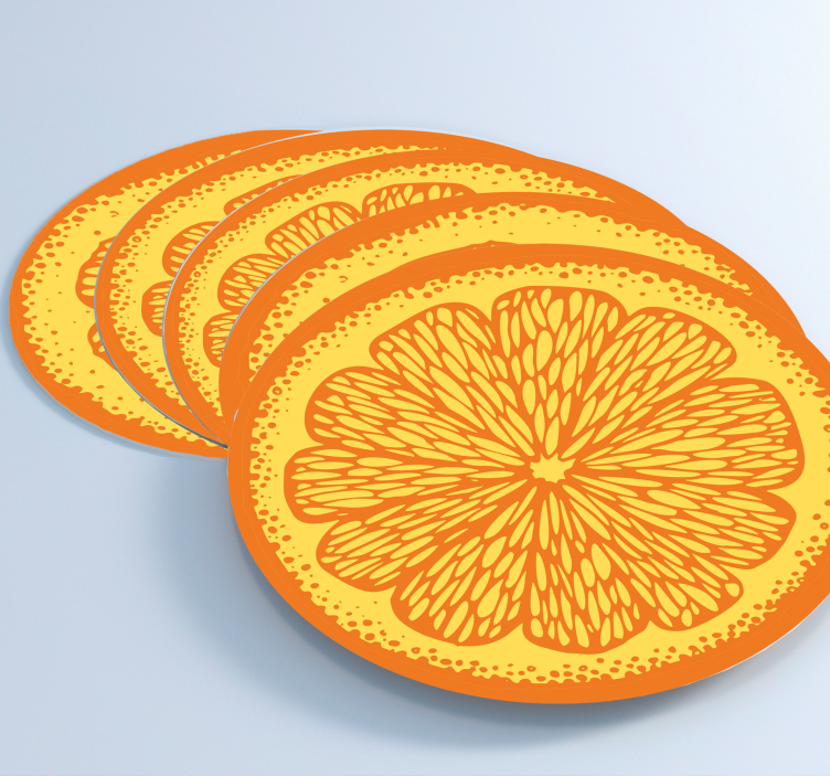 Dessous de verre moderne motif tranche d'agrumes - TenStickers