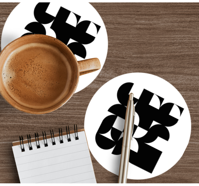 Dessous de verre moderne motifs géométriques monochromes - TenStickers