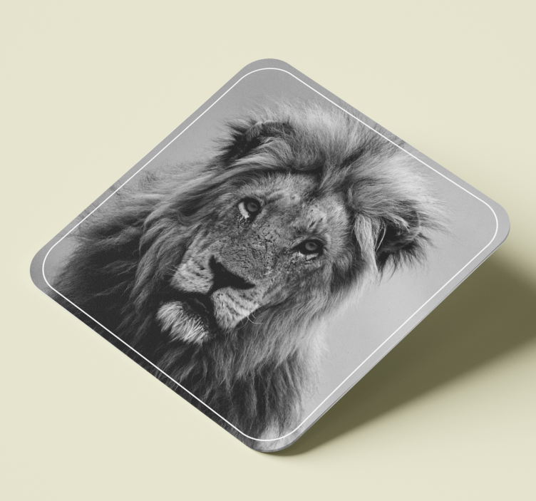 Dessous de verre moderne portraits de lions majestueux - TenStickers