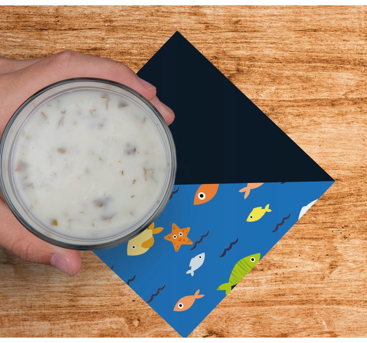 Dessous de verre moderne scène sous-marine colorée - TenStickers