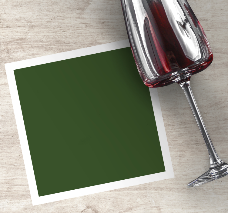 Dessous de verre moderne surface verte carrée - TenStickers