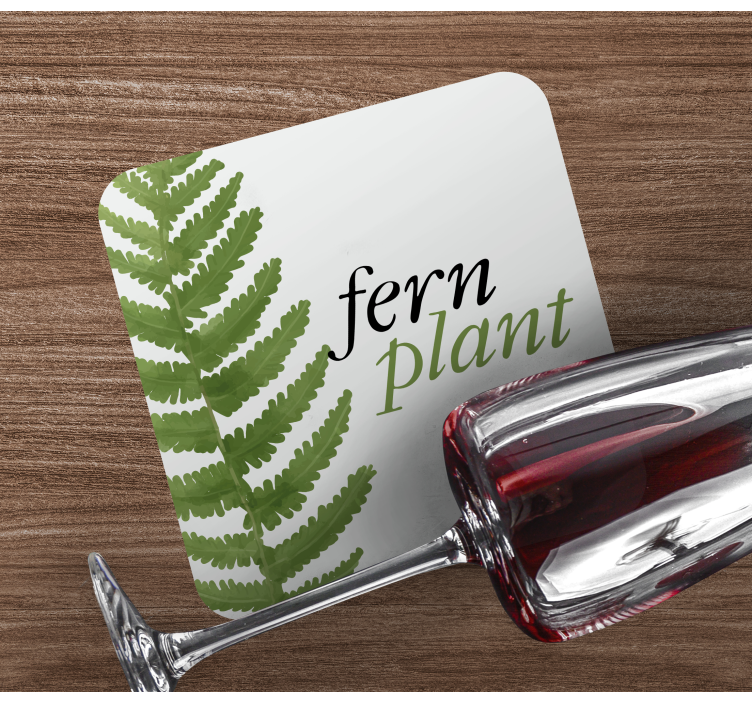 Dessous de verre moderne thème feuille de fougère - TenStickers