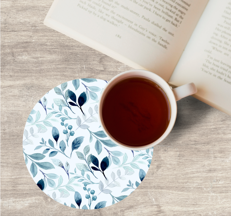 Dessous de verre motif feuilles florales - TenStickers