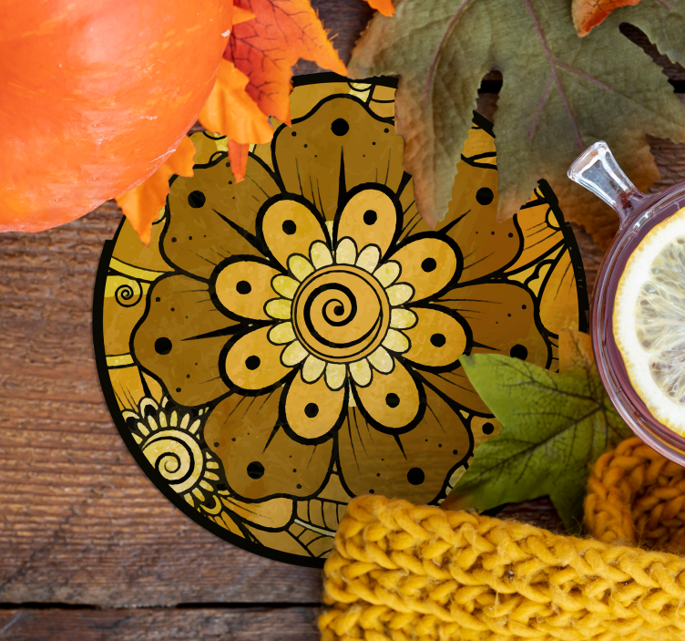 Dessous de verre motif floral complexe - TenStickers