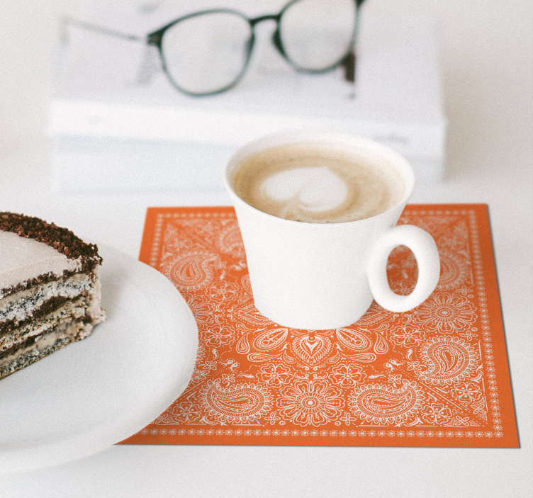 Dessous de verre motif paisley détaillé - TenStickers