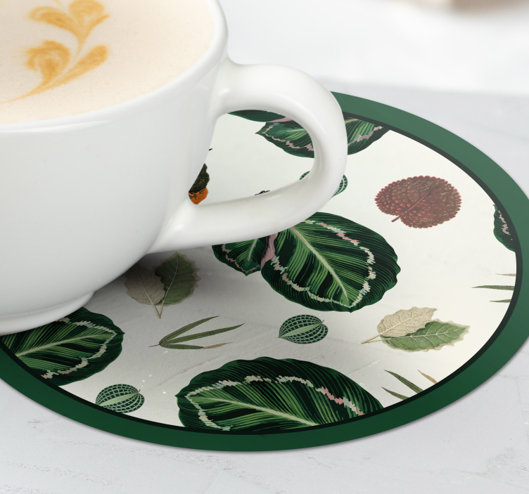Dessous de verre motifs feuilles - TenStickers