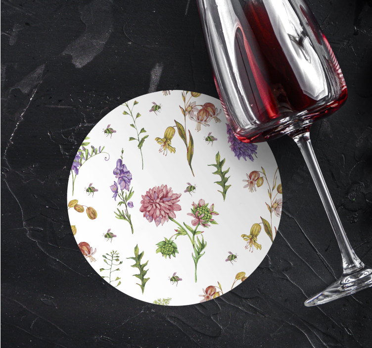 Dessous de verre motifs floraux élégants - TenStickers