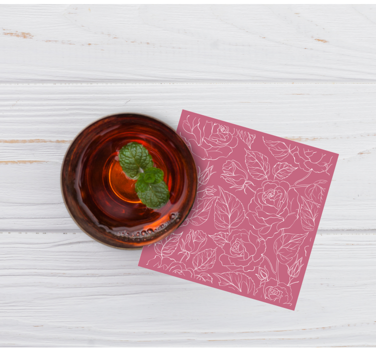 Dessous de verre motifs floraux stylisés - TenStickers