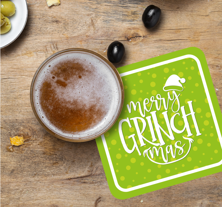 Dessous de verre noël joyeux noël grinch - TenStickers